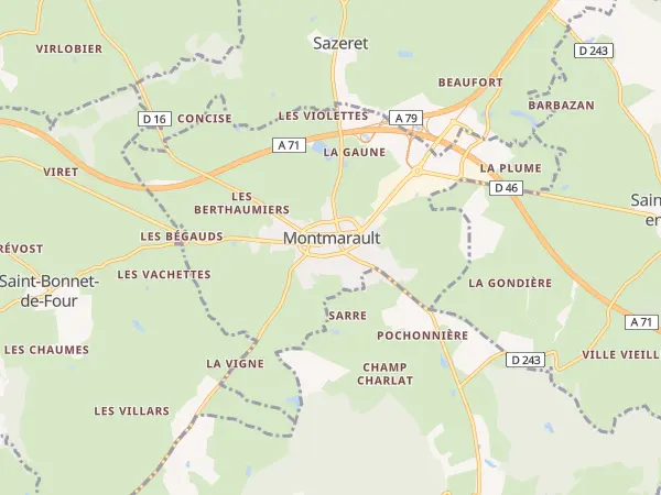 Plan de Montmarault