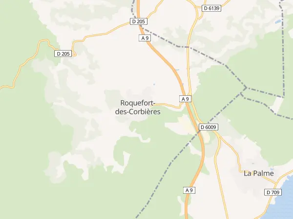 Plan de Roquefort-des-Corbières