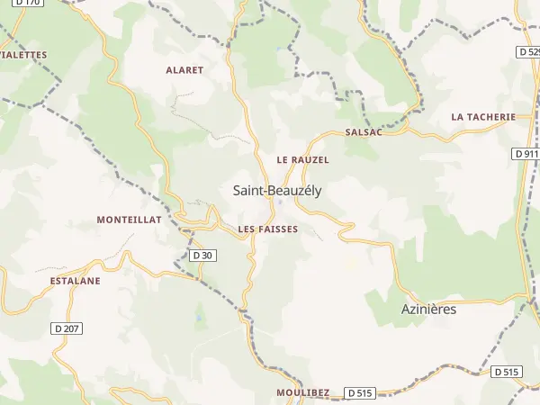 Plan de Saint-Beauzély