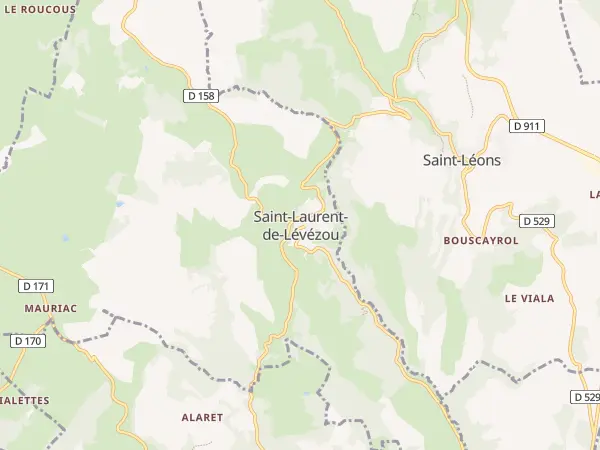 Plan de Saint-Laurent-de-Lévézou