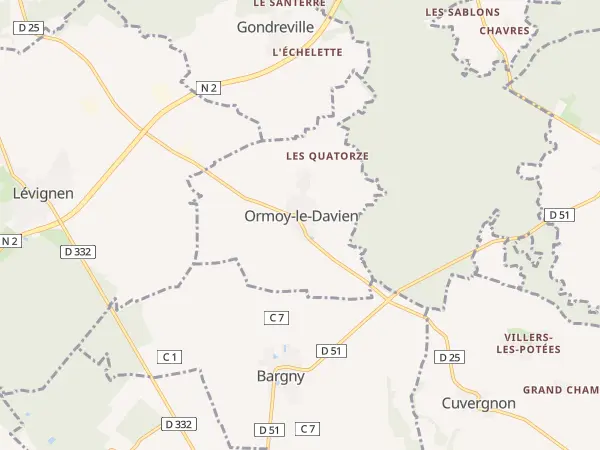 Plan de Ormoy-le-Davien