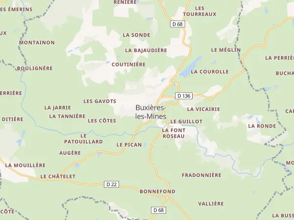 Plan de Buxières-les-Mines