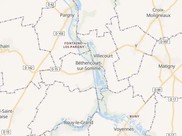 Plan de Béthencourt-sur-Somme