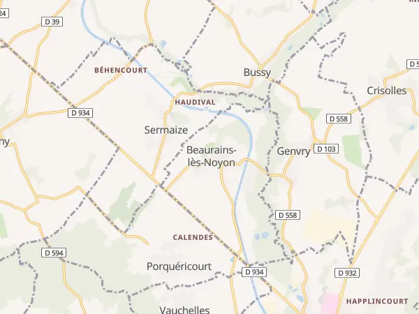 Plan de Beaurains-lès-Noyon