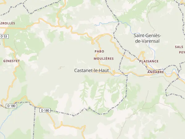 Plan de Castanet-le-Haut