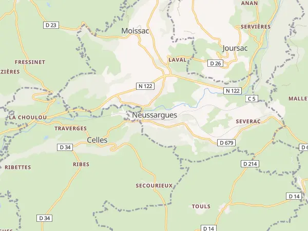 Plan de Neussargues-Moissac