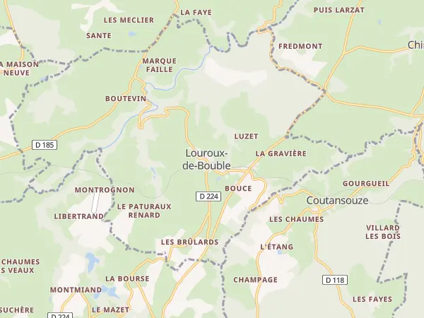 Plan de Louroux-de-Bouble