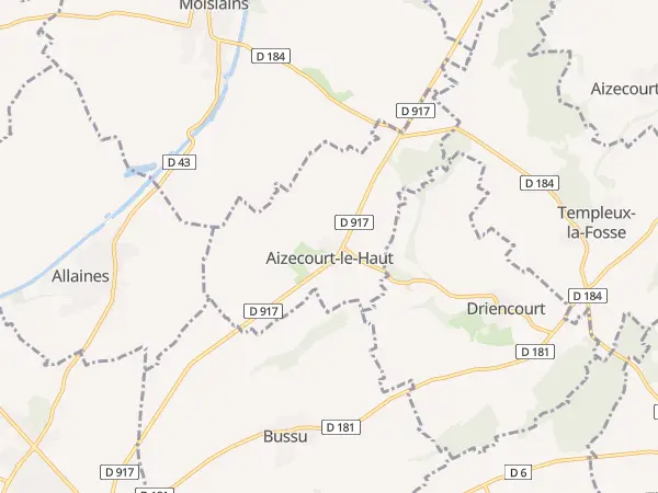 Plan de Aizecourt-le-Haut