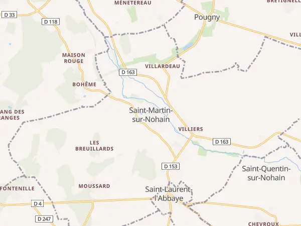 Plan de Saint-Martin-sur-Nohain