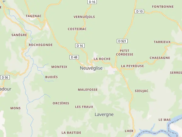 Plan de Neuvéglise-sur-Truyère