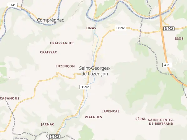 Plan de Saint-Georges-de-Luzençon