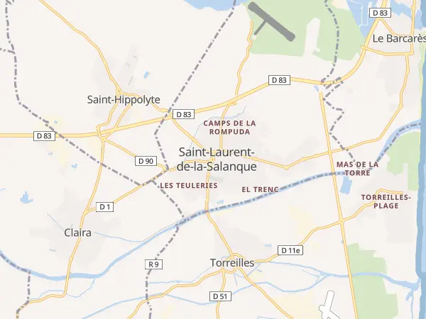 Plan de Saint-Laurent-de-la-Salanque
