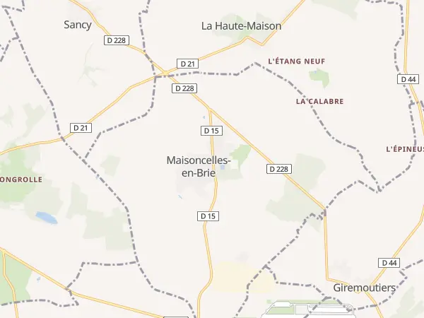 Plan de Maisoncelles-en-Brie
