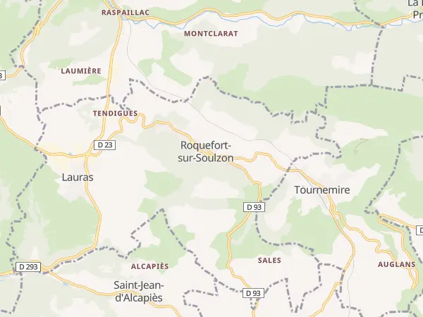 Plan de Roquefort-sur-Soulzon