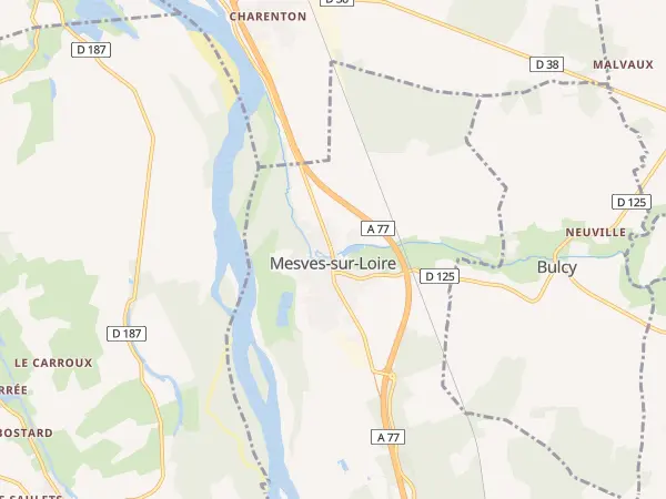 Plan de Mesves-sur-Loire