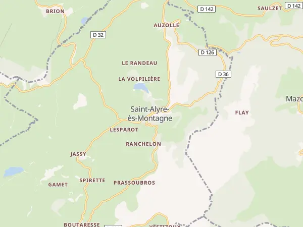 Plan de Saint-Alyre-ès-Montagne