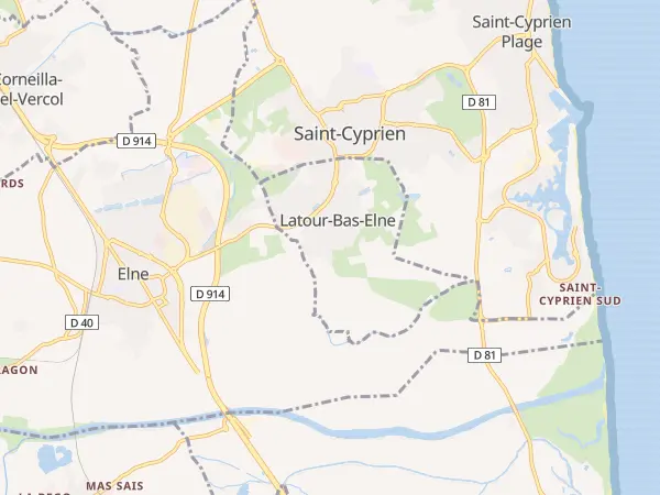 Plan de Latour-Bas-Elne