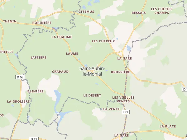 Plan de Saint-Aubin-le-Monial