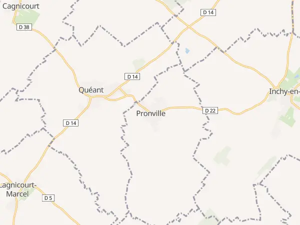 Plan de Pronville-en-Artois
