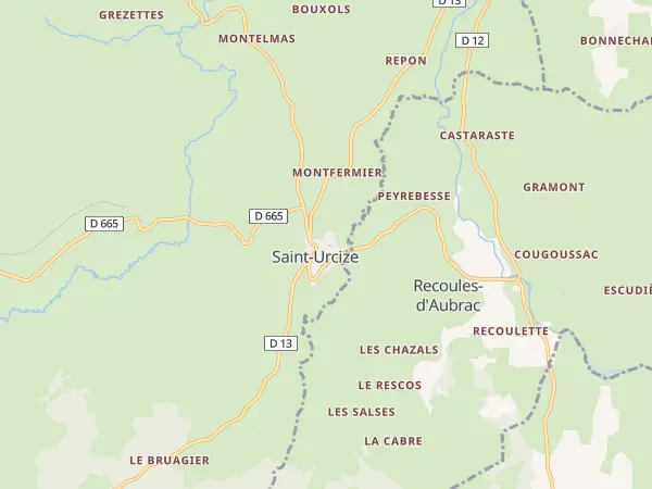 Plan de Saint-Urcize