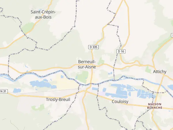 Plan de Berneuil-sur-Aisne