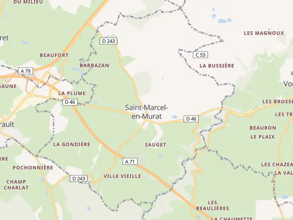 Plan de Saint-Marcel-en-Murat