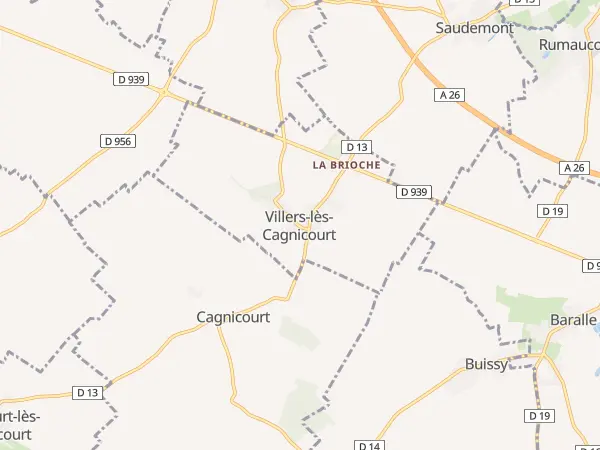 Plan de Villers-lès-Cagnicourt