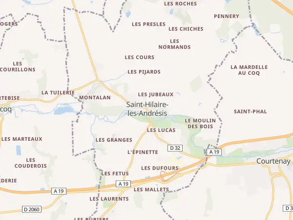 Plan de Saint-Hilaire-les-Andrésis