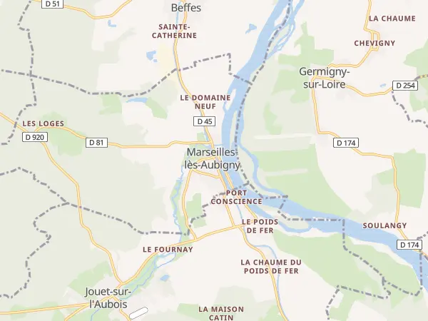 Plan de Marseilles-lès-Aubigny