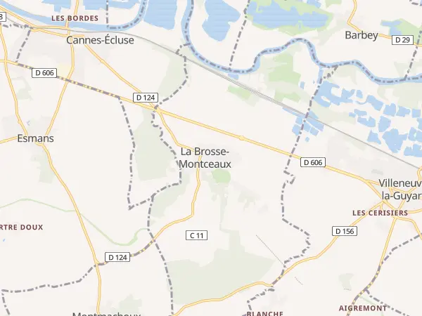Plan de La Brosse-Montceaux