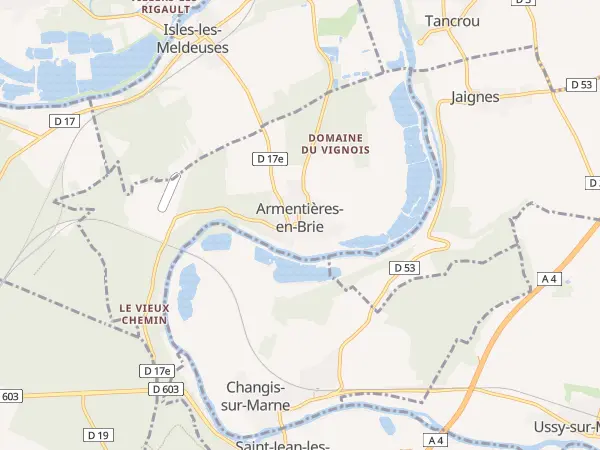 Plan de Armentières-en-Brie