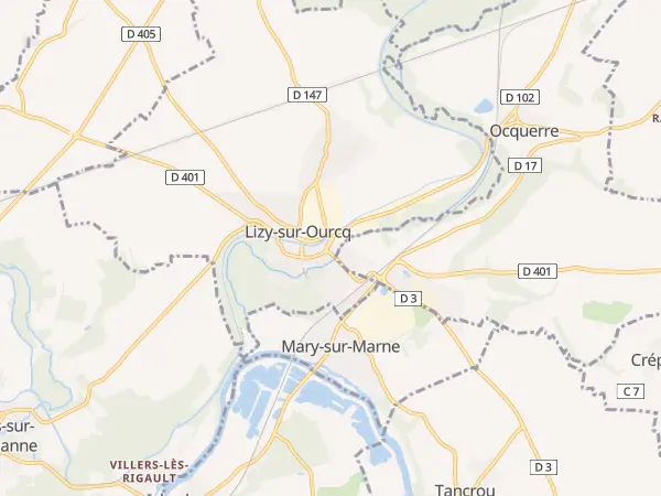 Plan de Lizy-sur-Ourcq