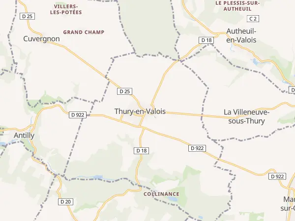 Plan de Thury-en-Valois