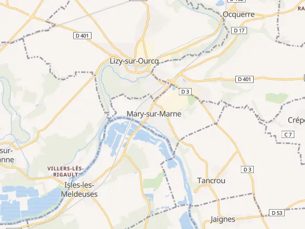Plan de Mary-sur-Marne