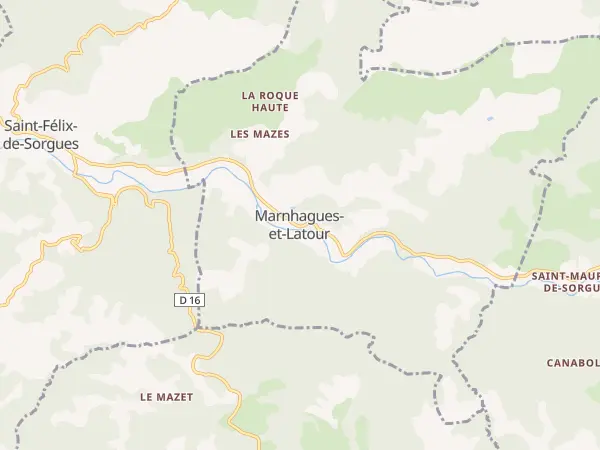 Plan de Marnhagues-et-Latour