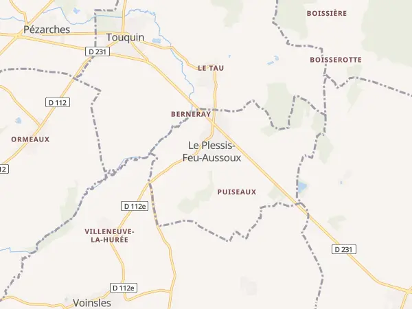 Plan du Plessis-Feu-Aussoux