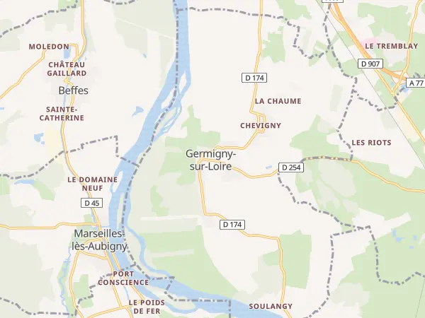 Plan de Germigny-sur-Loire