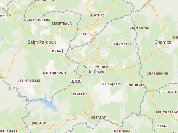 Plan de Saint-Hilaire-la-Croix