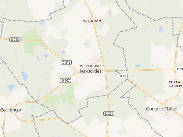 Plan de Villeneuve-les-Bordes
