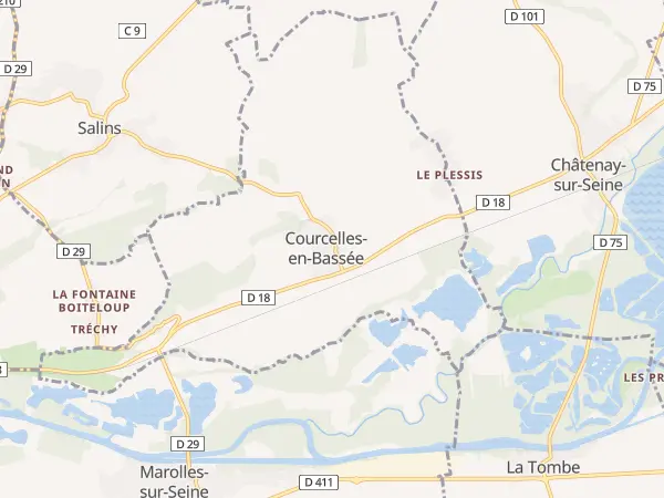 Plan de Courcelles-en-Bassée