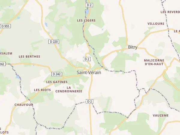 Plan de Saint-Vérain