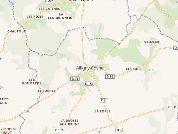 Plan de Alligny-Cosne