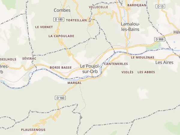 Plan du Poujol-sur-Orb