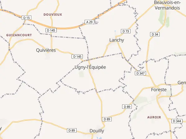 Plan de Ugny-l’Équipée