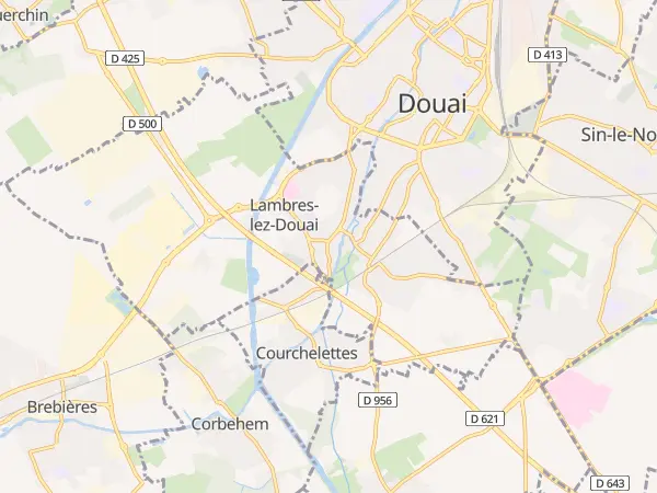 Plan de Lambres-lez-Douai