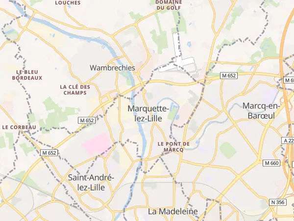 Plan de Marquette-lez-Lille