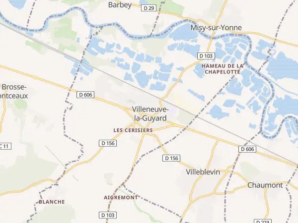 Plan de Villeneuve-la-Guyard
