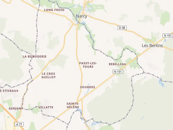 Plan de Varennes-lès-Narcy