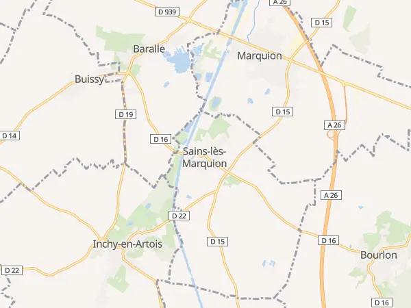 Plan de Sains-lès-Marquion
