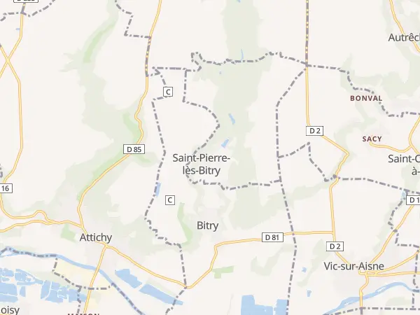 Plan de Saint-Pierre-lès-Bitry